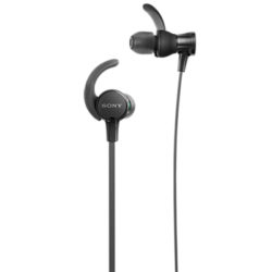 Sony MDR-XB510AS Extra Bass Splash Resistant Sports In-Ear Headphones with Mic/Remote Black